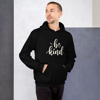 Be Kind Script Pullover Hoodie, Men's, on a model