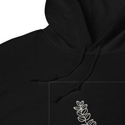 Eucalyptus Sprig Pullover Hoodie, Women's, fabric detail