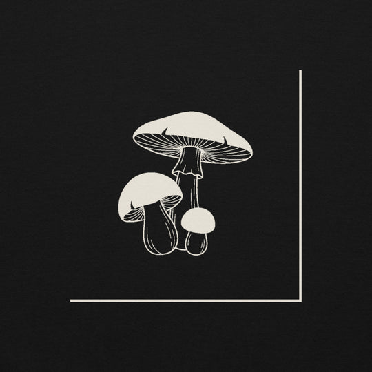 Mushroom Line Trio Pullover Hoodie, Men's, print close-up