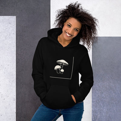 Mushroom Line Trio Pullover Hoodie, Women's, on a model