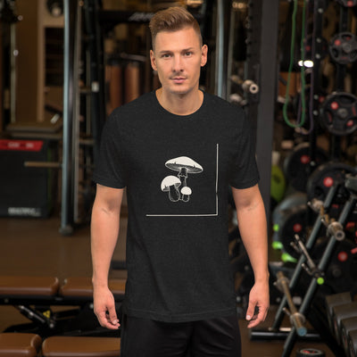 Mushroom Line Trio Graphic T-Shirt, Men's, on a model