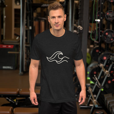 One-Line Wave California Graphic T-Shirt, on a model