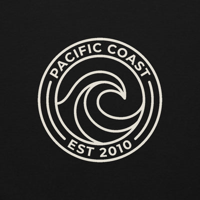 Pacific Coast Wave Badge Pullover Hoodie, Men's, print close-up