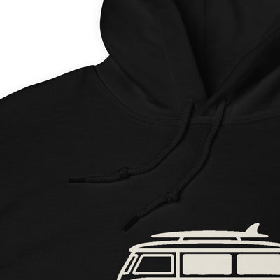 VW Bus Line Art Pullover Hoodie, Men's, fabric detail
