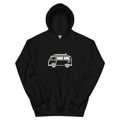 VW Bus Line Art Pullover Hoodie, Men's, flat lay