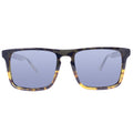 Dana Point polarized UV400 sunglasses by Cali Life Co, front view showing walnut wood frame and lens detail
