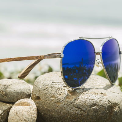 Pacific Beach sunglasses with microfiber pouch and protective case, polarized UV400, Cali Life Co eco-friendly