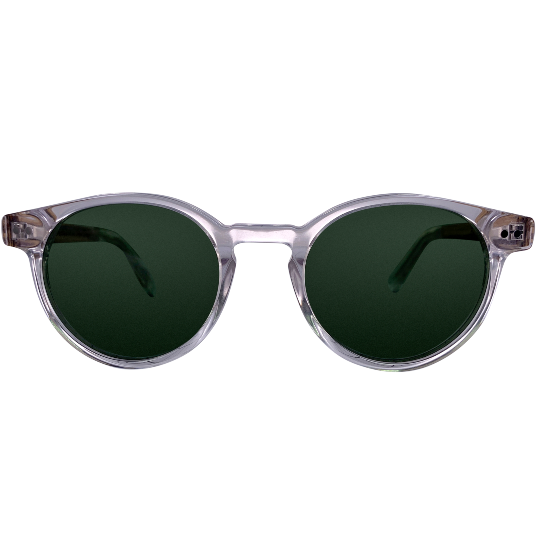 Palm Springs Polarized Round Acetate + Wood Sunglasses